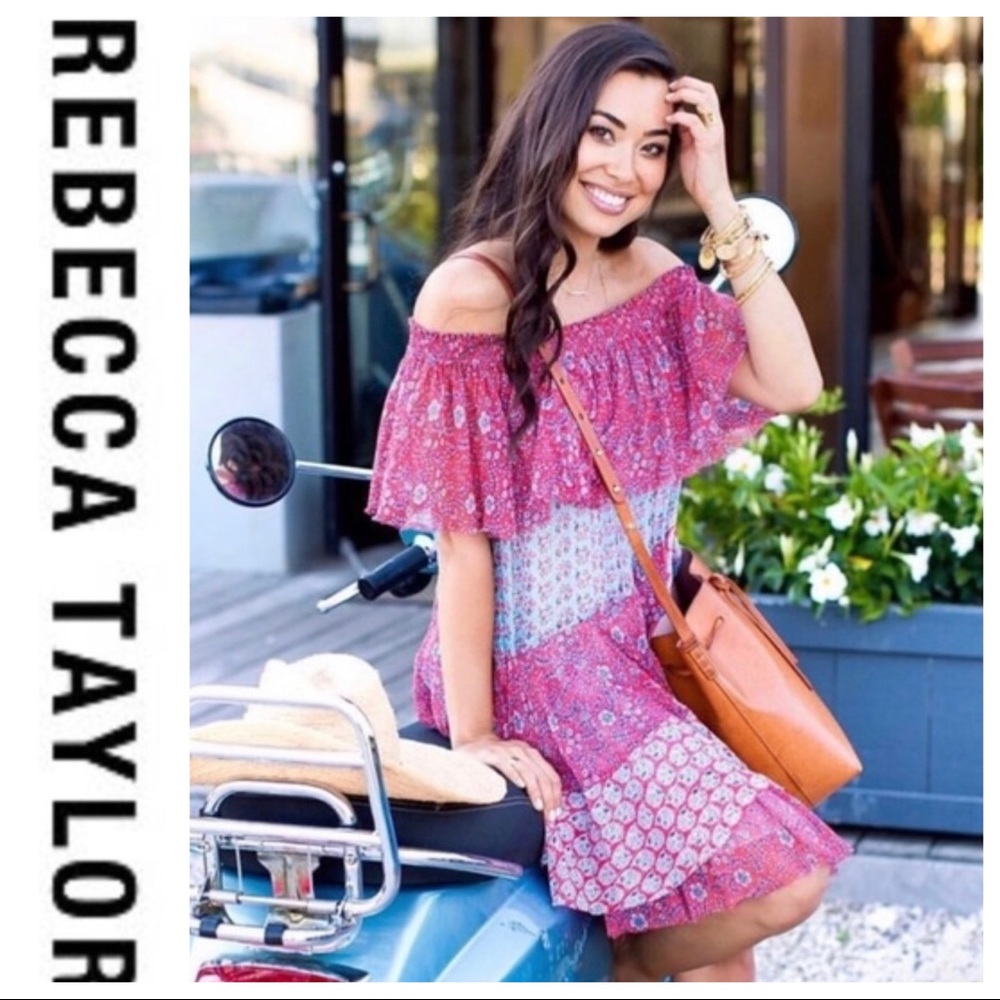 πSALEπ Rebecca Taylor Amanda Pink Silk Dress - Picture 2 of 12